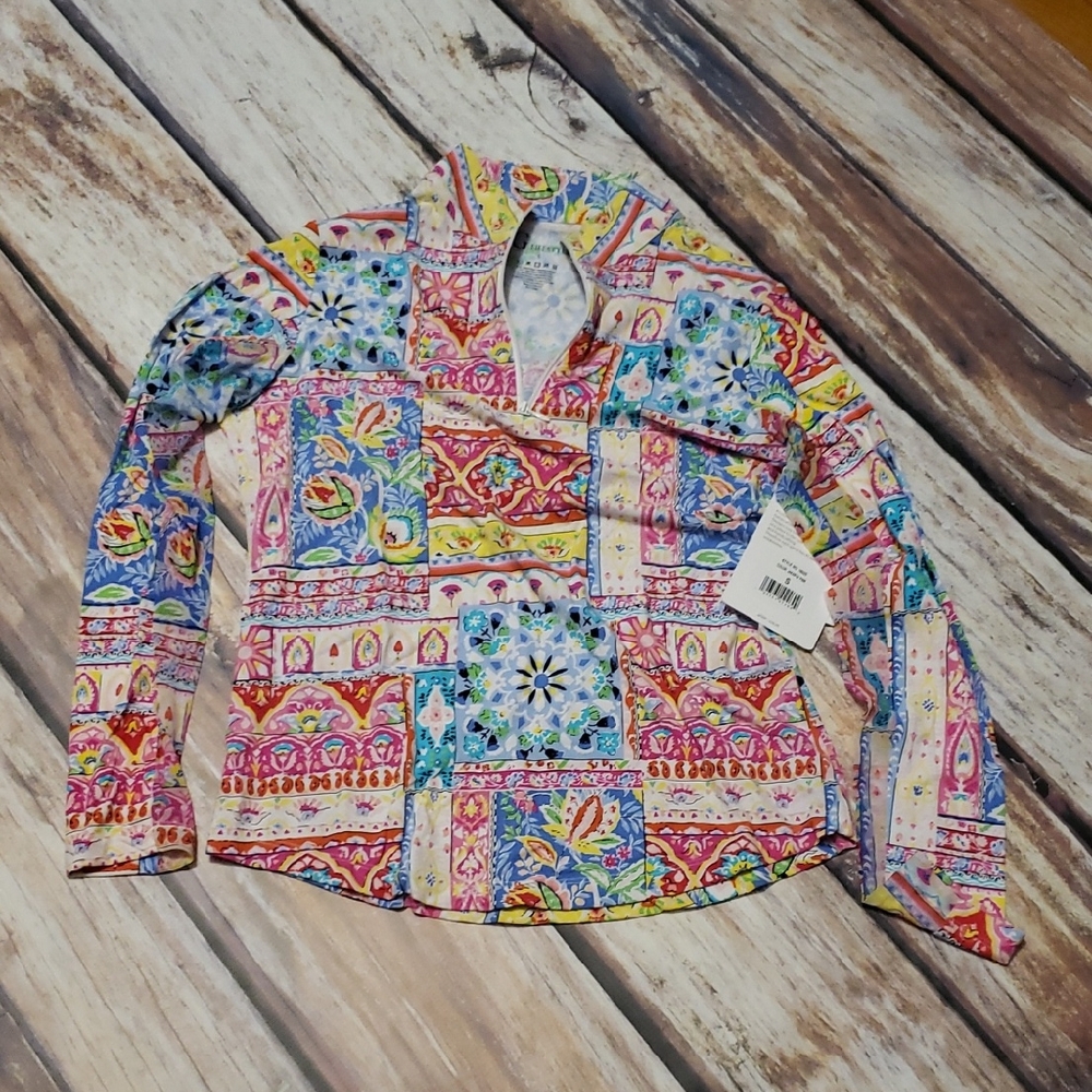 Colorful Patchwork Long Sleeve Top